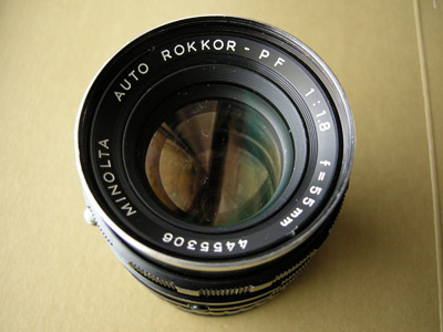 MINOLTA AUTO ROKKOR - PF 55mm F1.8 分解 清掃 01